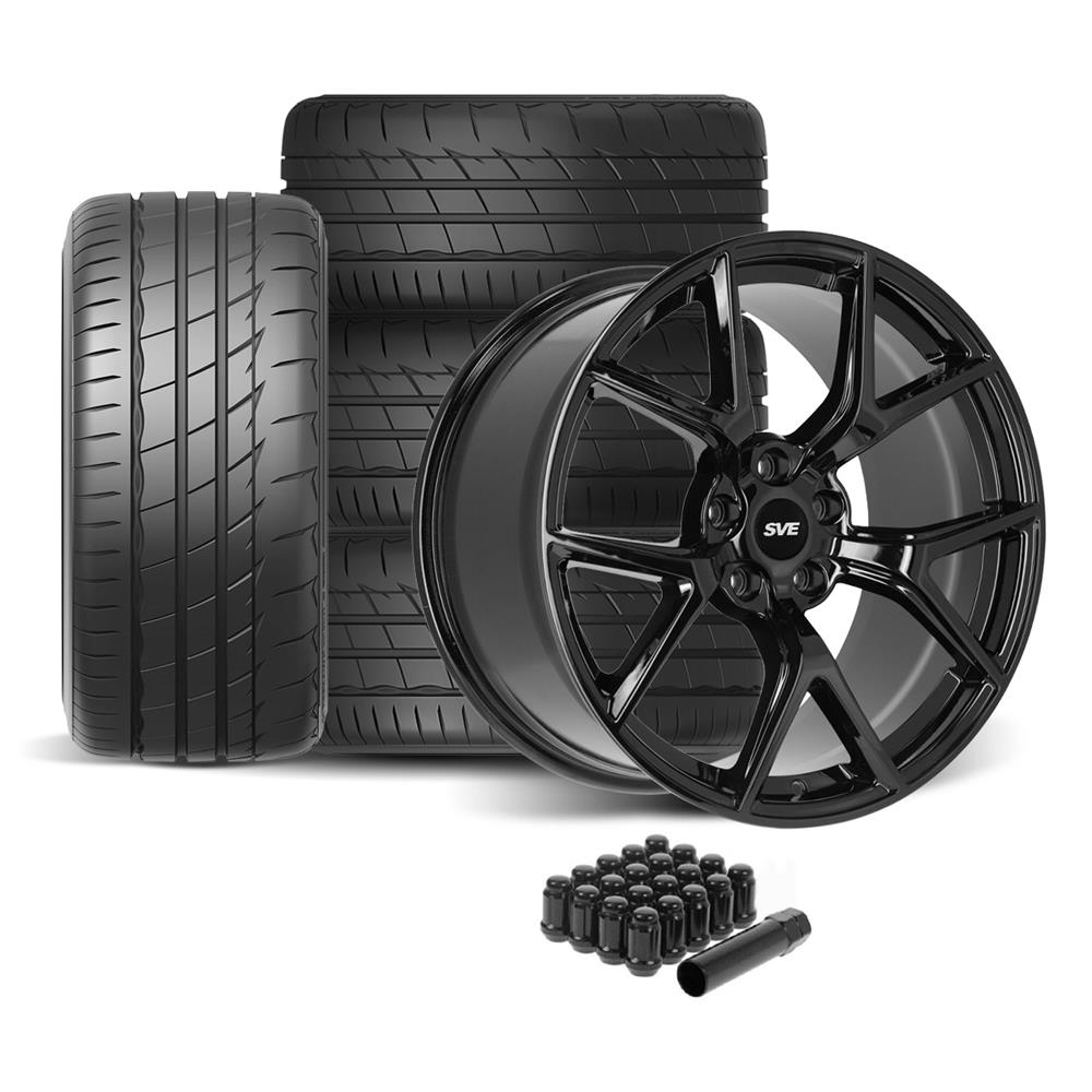 2005-2014 Mustang SVE SP2 Wheel & Firestone Tire Kit - 19x10 - Gloss Black