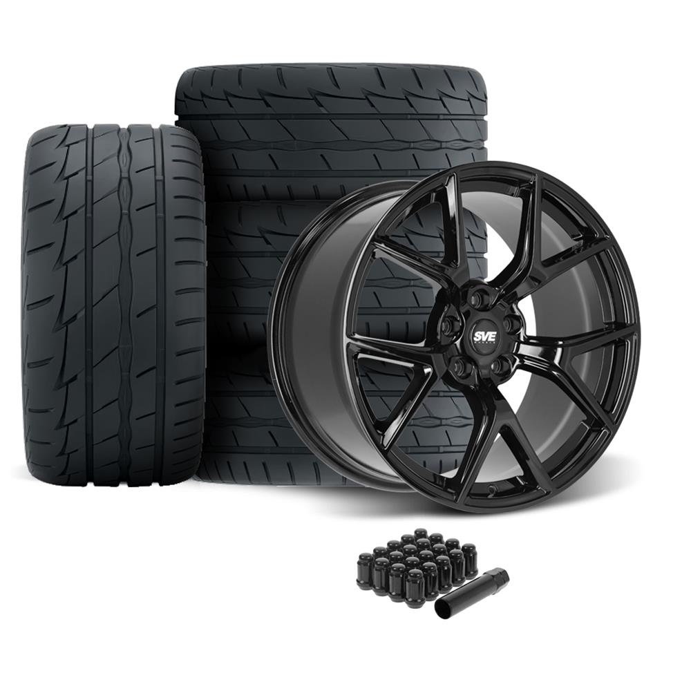 2005-2014 Mustang SVE SP2 Wheel & Firestone Tire Kit - 19x10 - Gloss Black