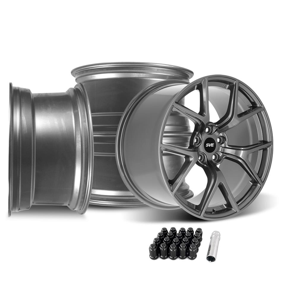 SVE Mustang SP2 Wheel Kit - 19x10/11 - Gloss Graphite (15-26)