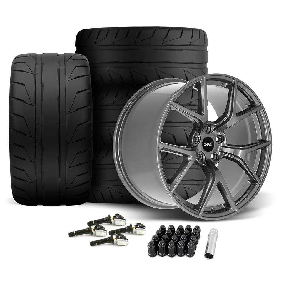 2024-26 Mustang SVE SP2 Wheel & Nitto NT05 Tire Kit - 19x10/11  - Gloss Graphite