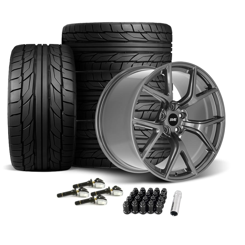 Mustang SVE SP2 Wheel & Nitto Tire Kit-19x10/11-Gloss Graphite | 15-23