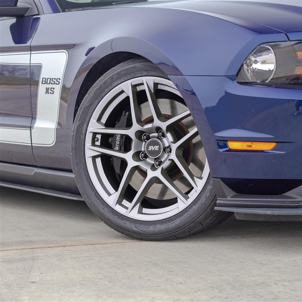 2005-2014 Mustang SVE X500 Wheel & Firestone Tire Kit - 19x10 - Gloss Silver