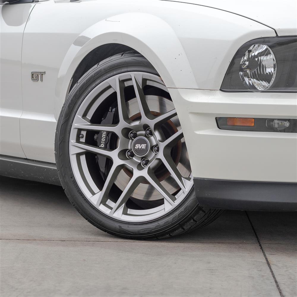 2005-2014 Mustang SVE X500 Wheel & Firestone Tire Kit - 19x10 - Gloss Silver