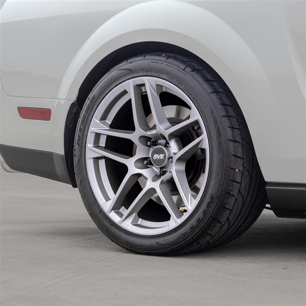 2005-2014 Mustang SVE X500 Wheel & Firestone Tire Kit - 19x10 - Gloss Silver