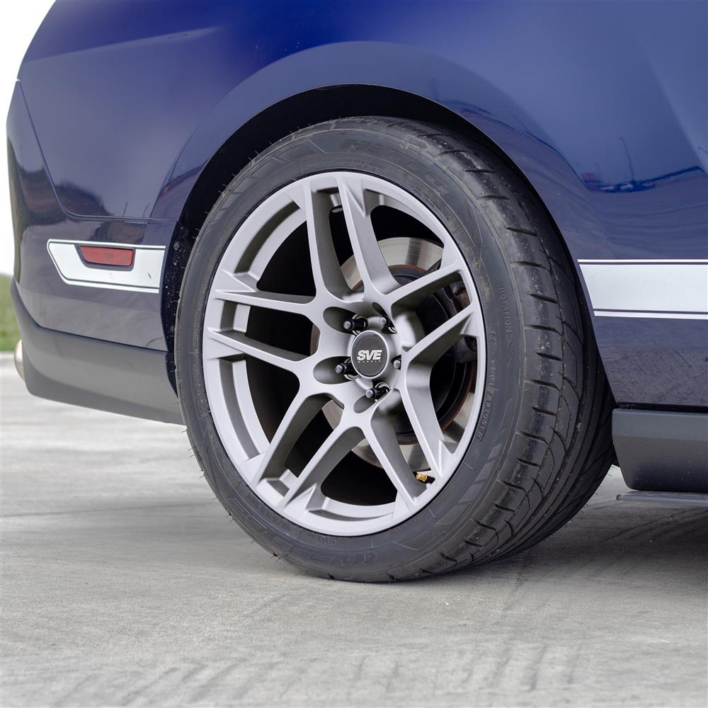2005-2014 Mustang SVE X500 Wheel & Firestone Tire Kit - 19x10 - Gloss Silver