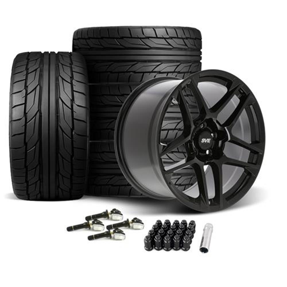 2024 Mustang SVE X500 Wheel & Nitto Tire Kit - 19x10/11 - Gloss Black