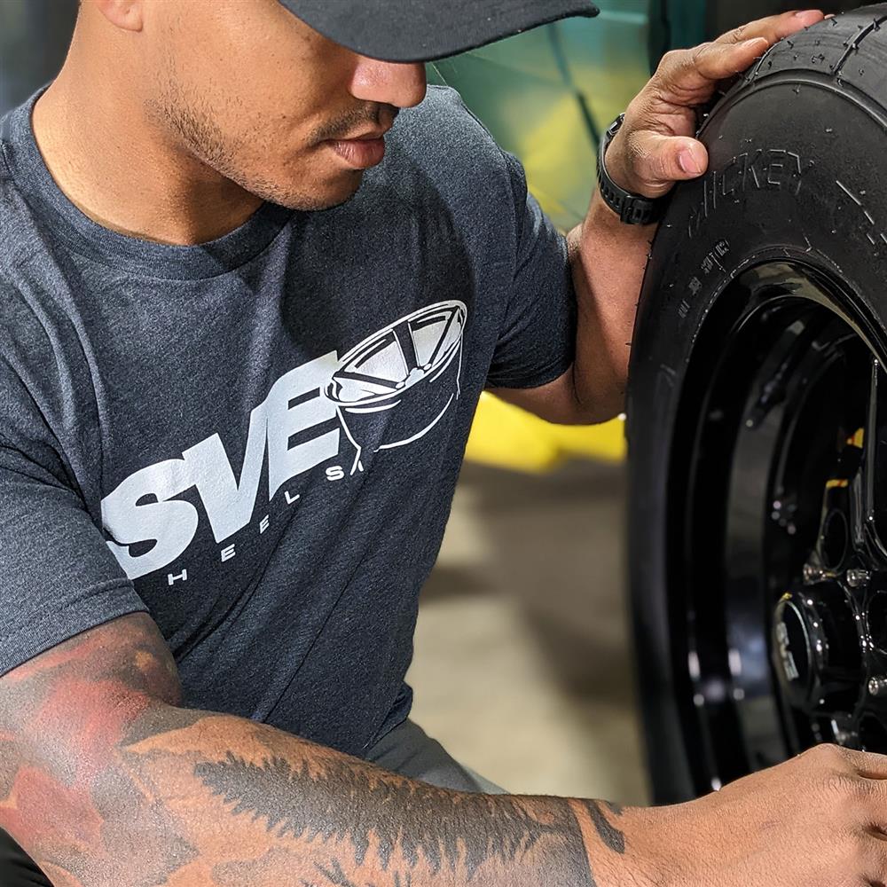 SVE Wheels Flexfit T-Shirt - Medium - Dark Charcoal