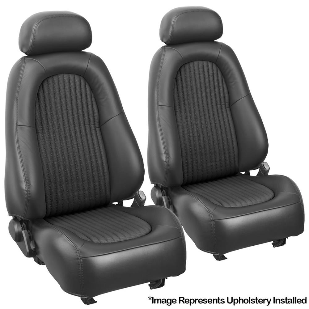 2001 Mustang Coupe TMI Bullitt Seat Upholstery - Leather - Dark Charcoal