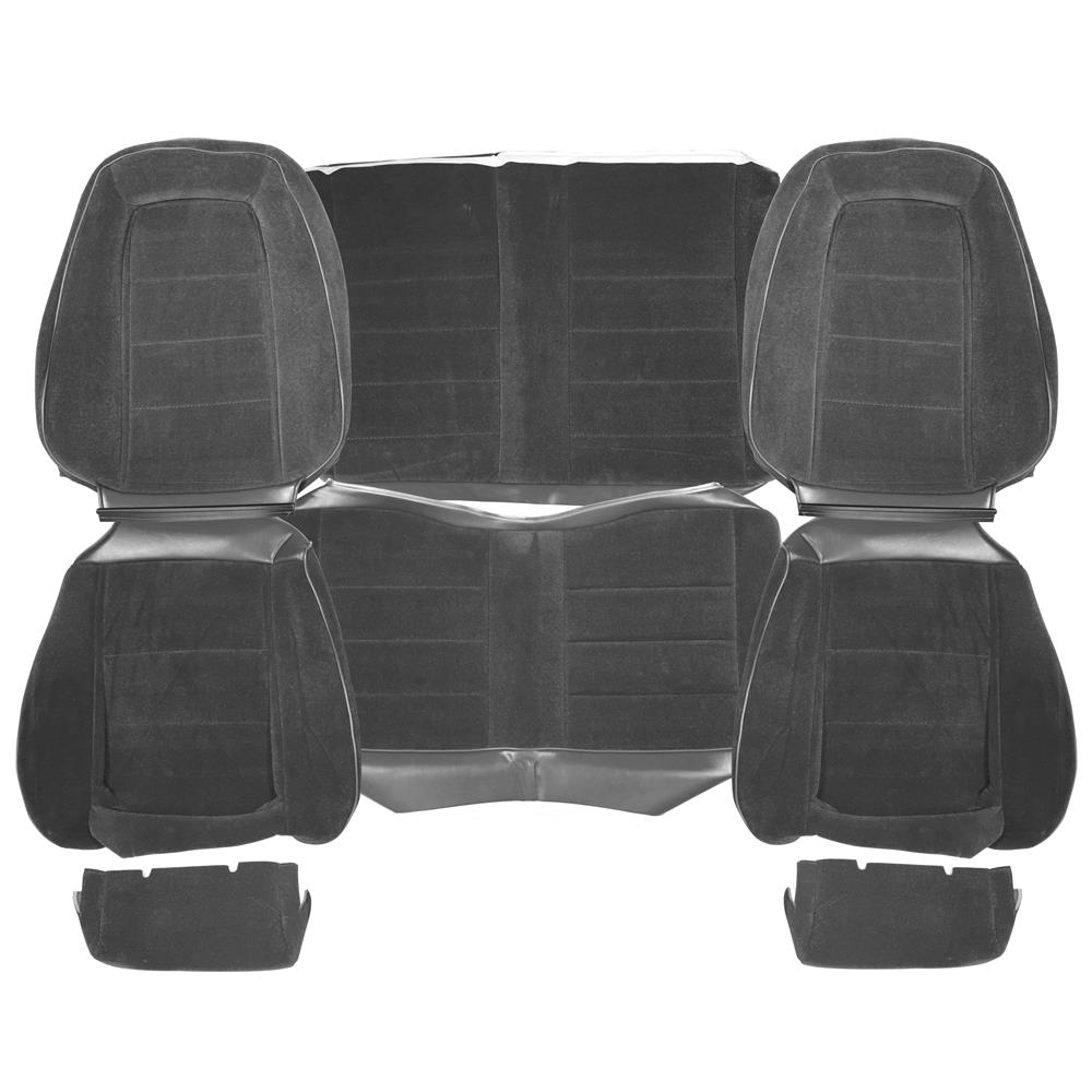 1984 Mustang TMI Sport Seat Upholstery - Cloth  - Charcoal Gray Convertible