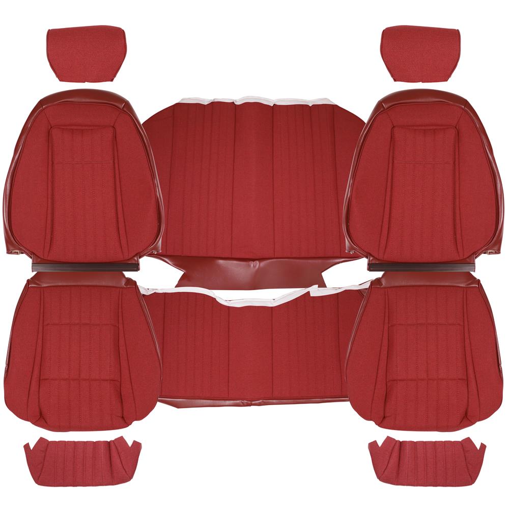 1990-91 Mustang Acme Sport Seat Cloth Upholstery Kit  - Scarlet Red Coupe