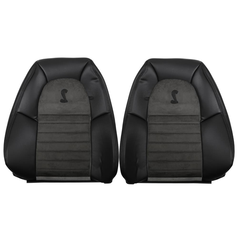 2001 Mustang TMI Cobra Front Vinyl Seat Upholstery  - Dark Charcoal Coupe/Convertible