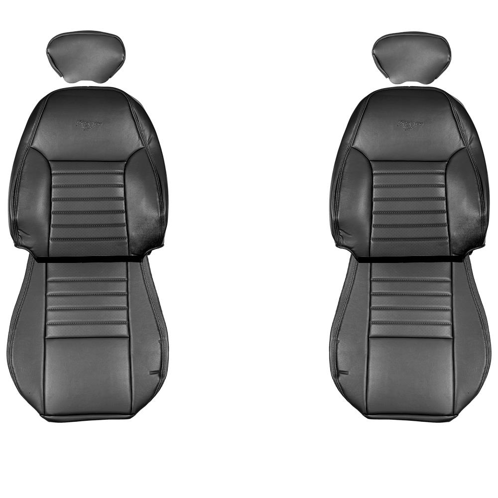 1999-04 Mustang TMI Front Vinyl Sport Seat Upholstery  - Dark Charcoal Coupe/Convertible