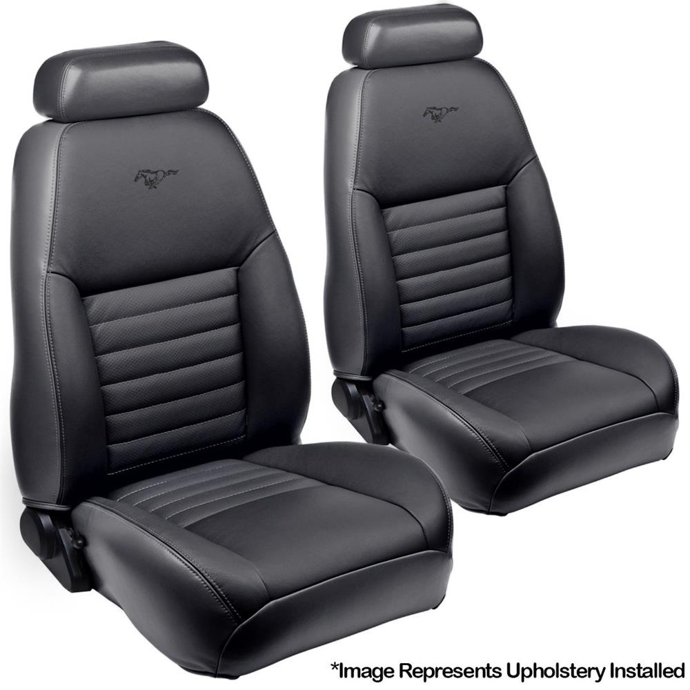1999-04 Mustang TMI Front Vinyl Sport Seat Upholstery  - Dark Charcoal Coupe/Convertible
