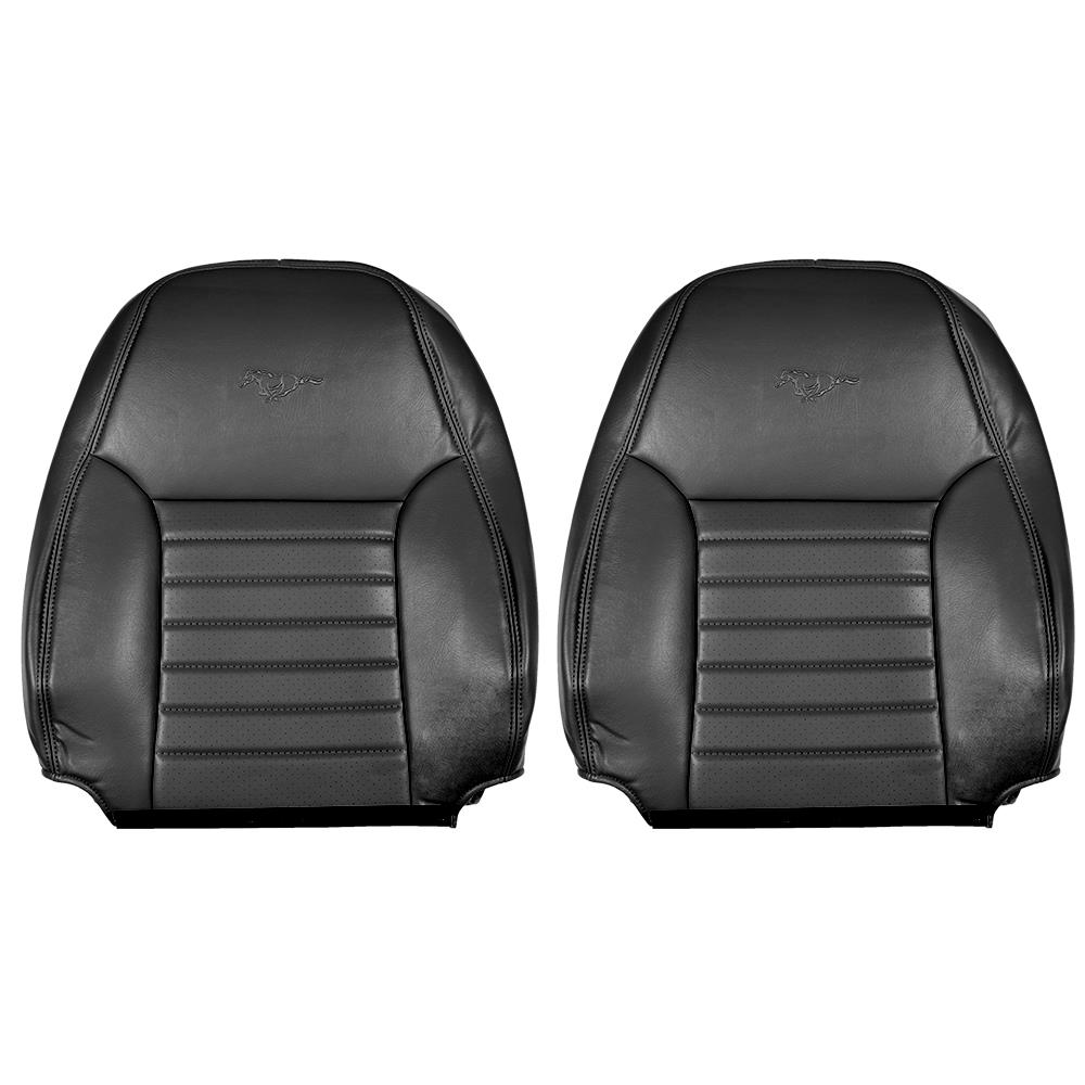 1999-04 Mustang TMI Front Vinyl Sport Seat Upholstery  - Dark Charcoal Coupe/Convertible