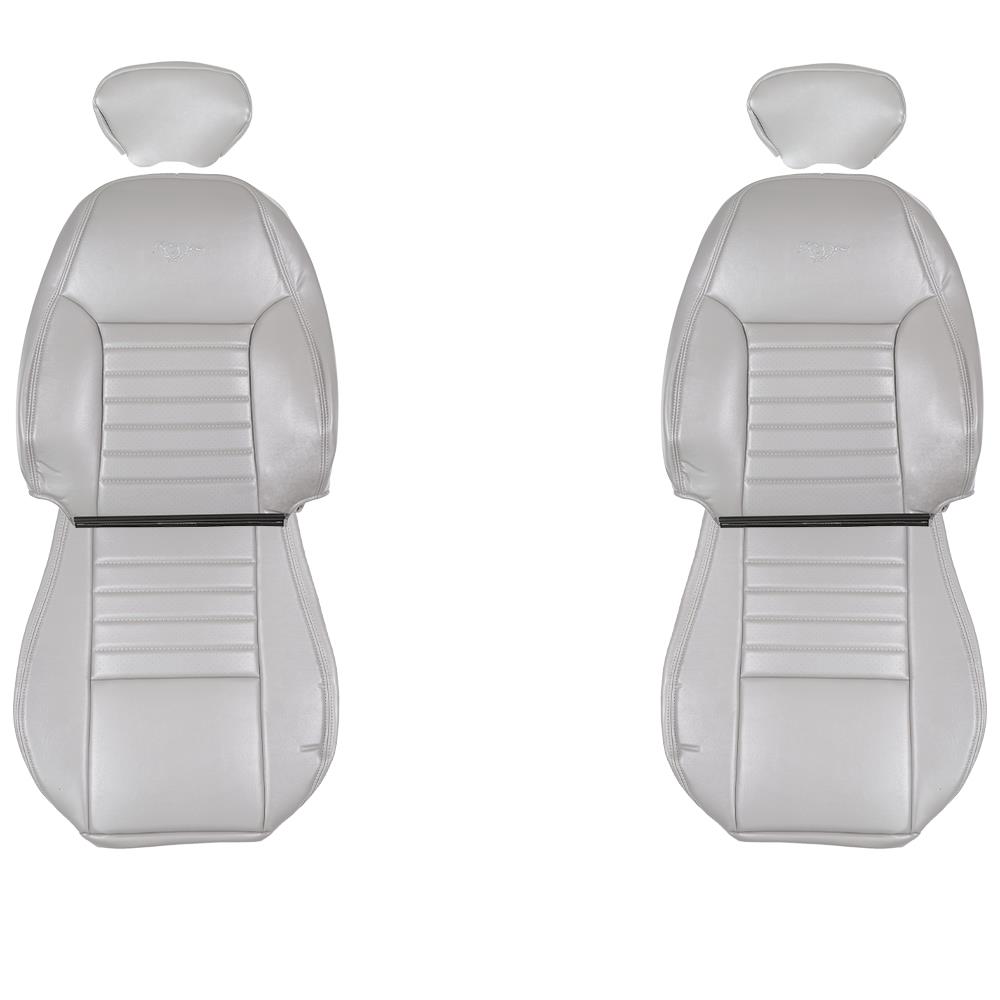 1999-04 Mustang TMI Front Vinyl Sport Seat Upholstery  - Medium Graphite Coupe/Convertible