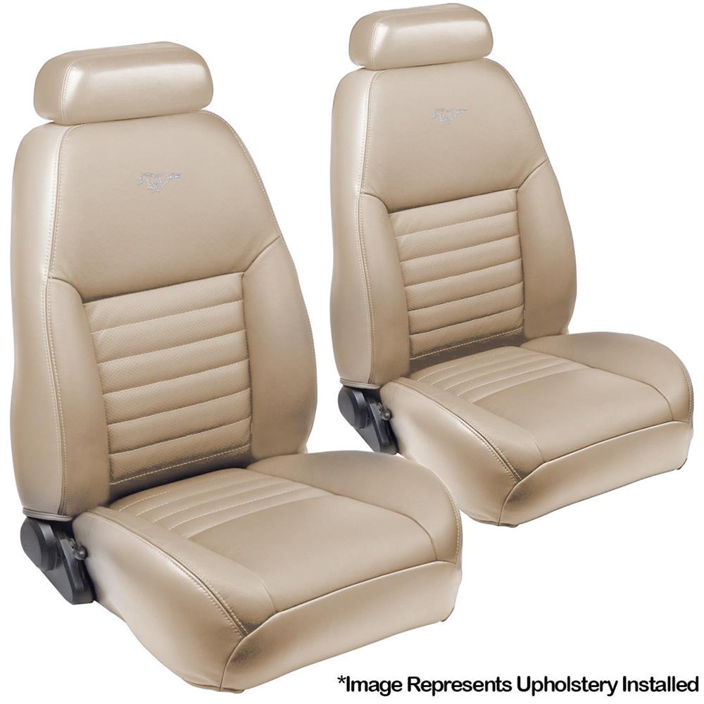 1999-04 Mustang TMI Front Vinyl Sport Seat Upholstery  - Medium Parchment Coupe/Convertible