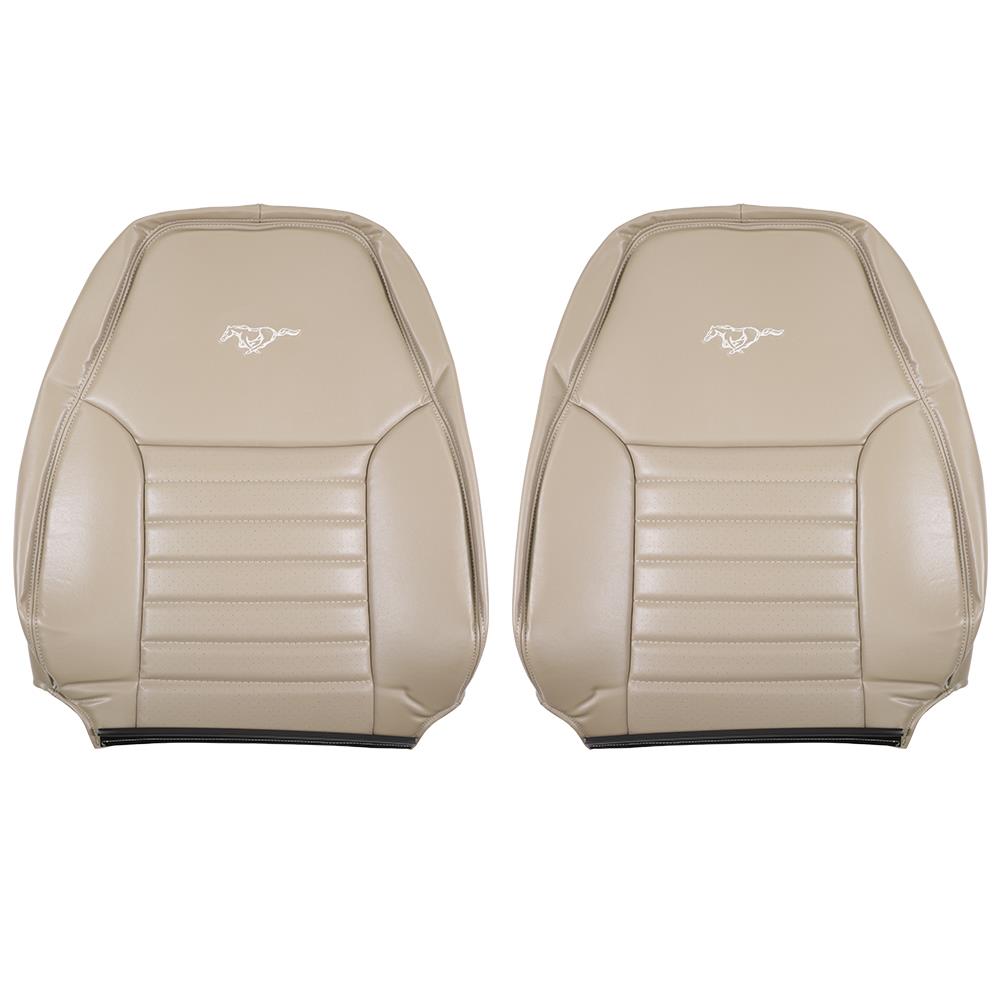 1999-04 Mustang TMI Front Vinyl Sport Seat Upholstery  - Medium Parchment Coupe/Convertible