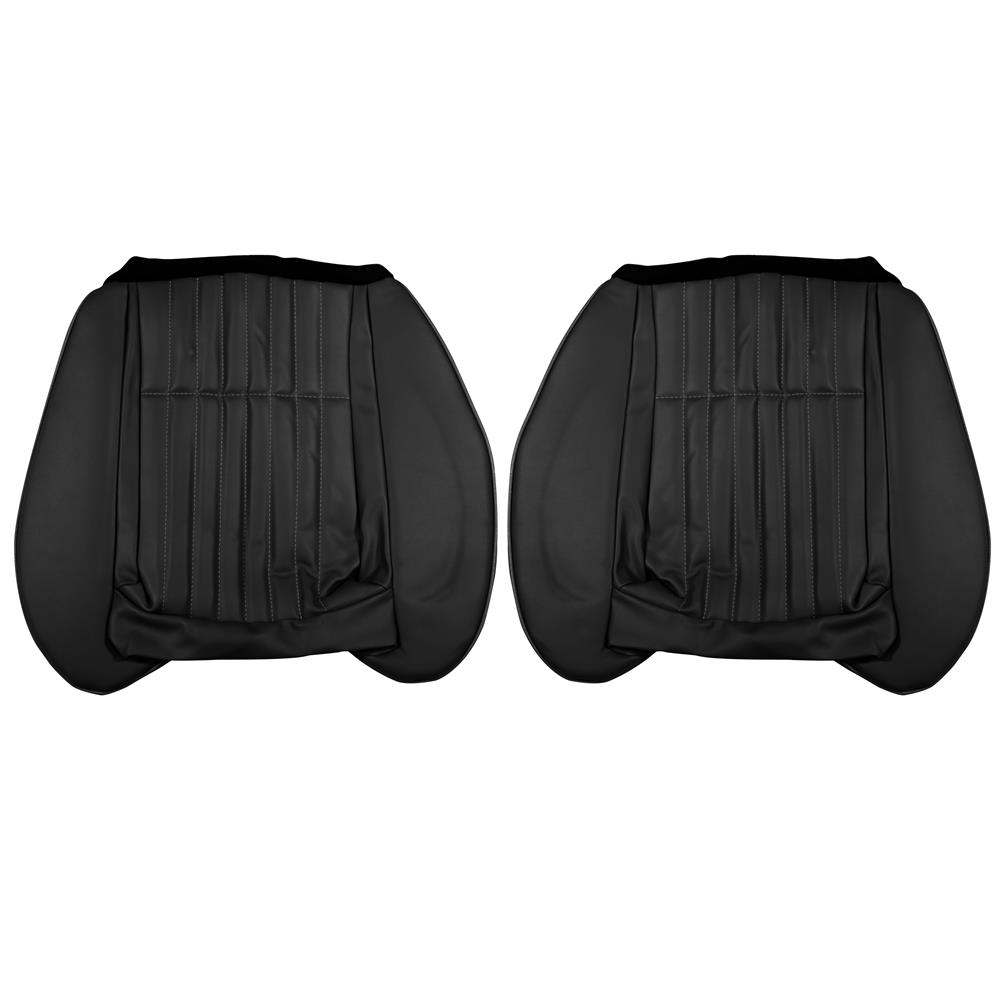 1990-91 Mustang TMI Sport Seat Leather Upholstery Kit  - Black Convertible