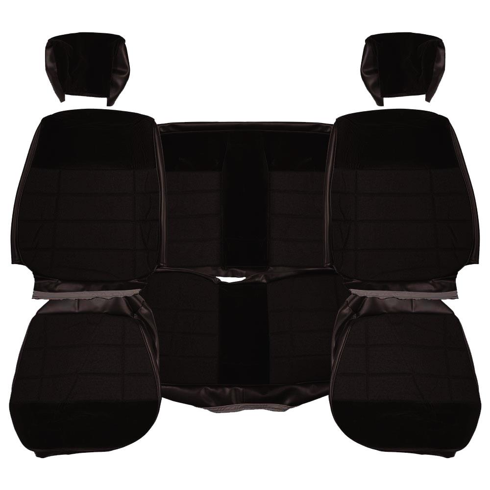 1983 Mustang TMI Standard Seat Cloth Upholstery Kit  - Black Convertible