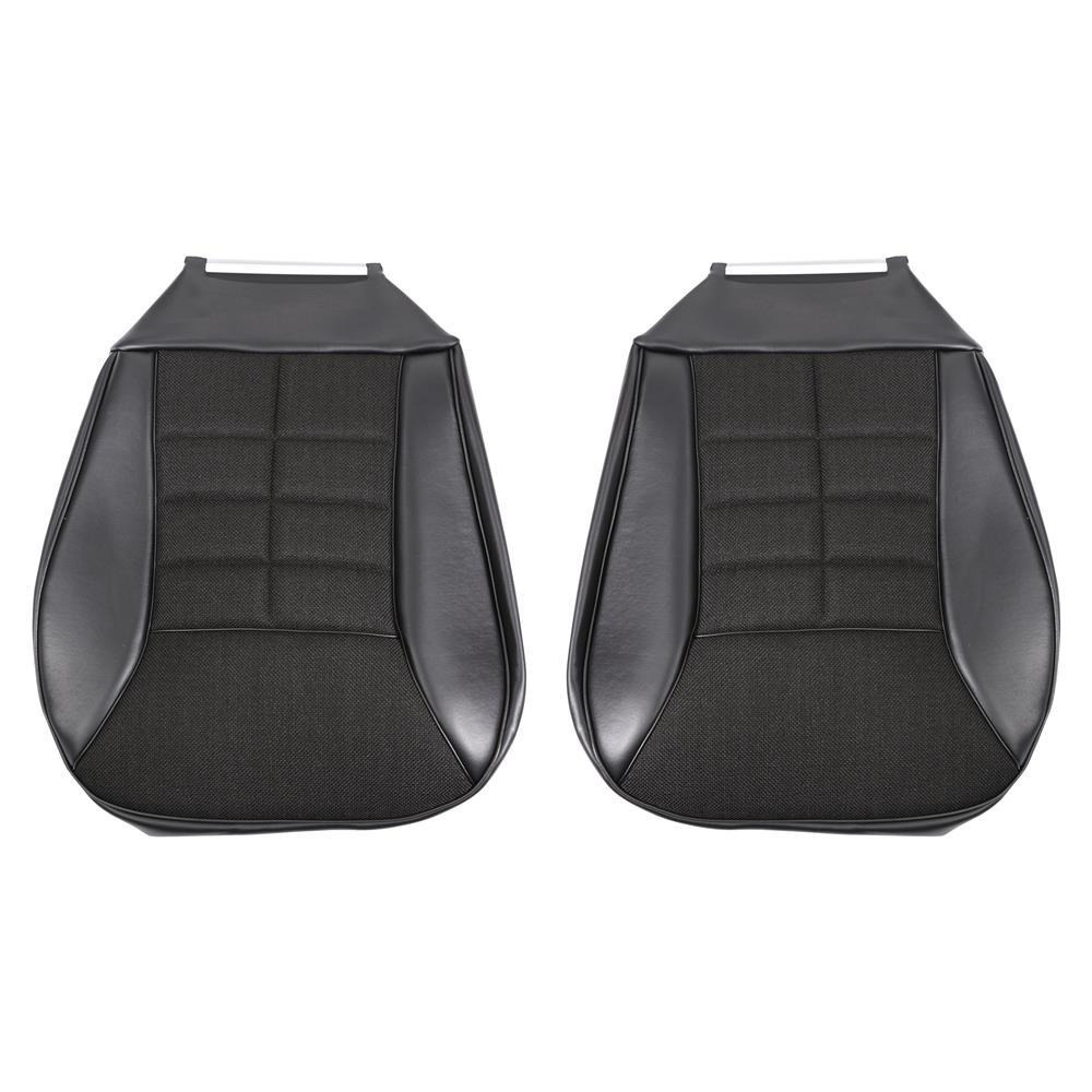 1981-83 Mustang TMI Sport Seat Vinyl/Cloth Upholstery Kit  - Black Hatchback