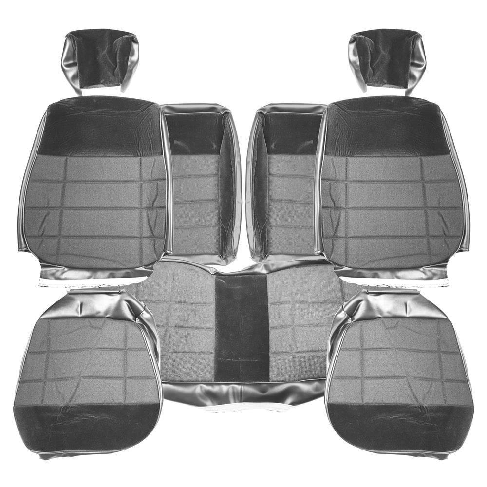 1987-89 Mustang Acme Standard Seat Cloth Upholstery Kit  - Smoke Gray Hatchback