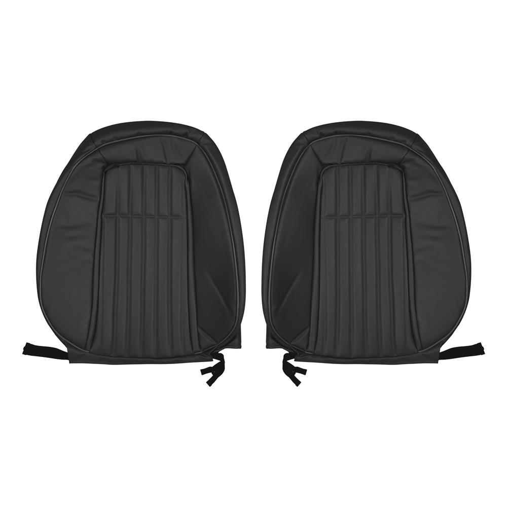 1992-93 Mustang TMI Sport Seat Upholstery - Leather  - Black Convertible