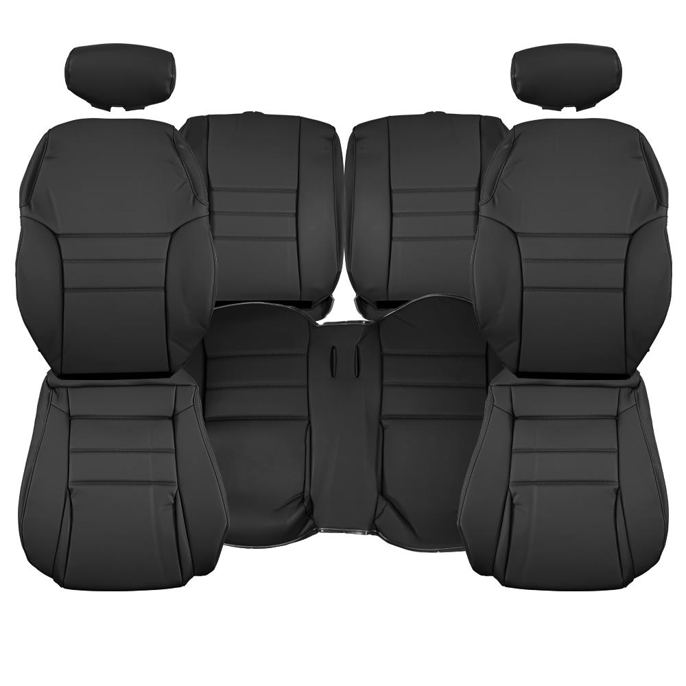 1994-96 Mustang TMI Sport Seat Vinyl Upholstery Kit  - Black Coupe