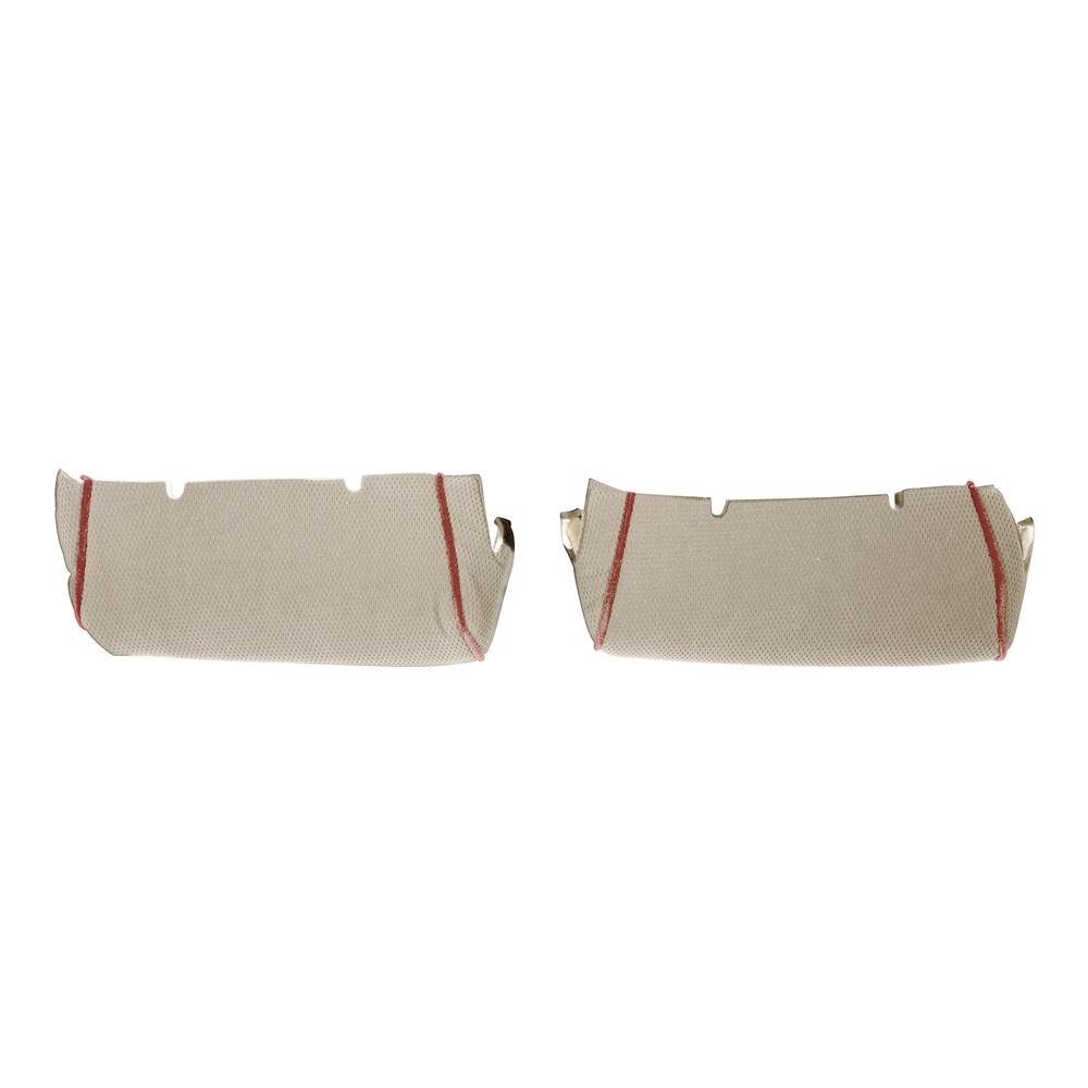 1985-86 Mustang TMI Sport Seat Upholstery - Cloth  - Sand Beige w/ Red Welt Convertible