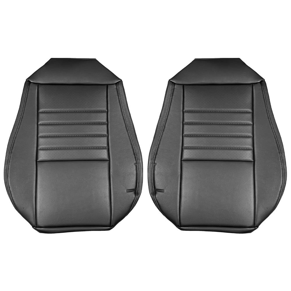 1999-2004 Mustang Coupe TMI Sport Seat Upholstery - Leather - Dark Charcoal