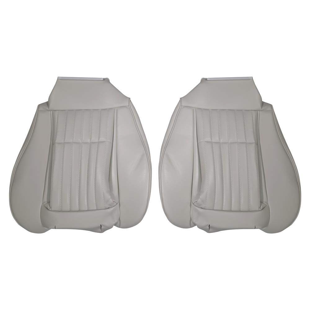 1990-91 Mustang TMI Sport Seat Leather Upholstery Kit  - Titanium Gray Hatchback