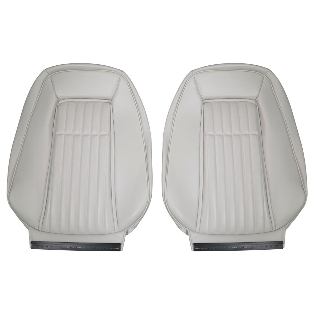 1990-91 Mustang TMI Sport Seat Leather Upholstery Kit  - Titanium Gray Hatchback