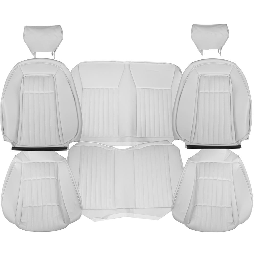 1992-93 Mustang TMI Sport Seat Upholstery - Vinyl  - Oxford White Convertible