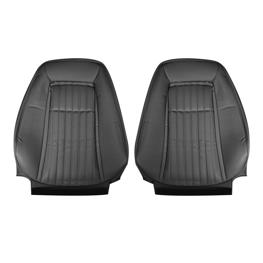 1987-89 Mustang TMI Sport Seat Leather Upholstery Kit  - Smoke Gray Convertible
