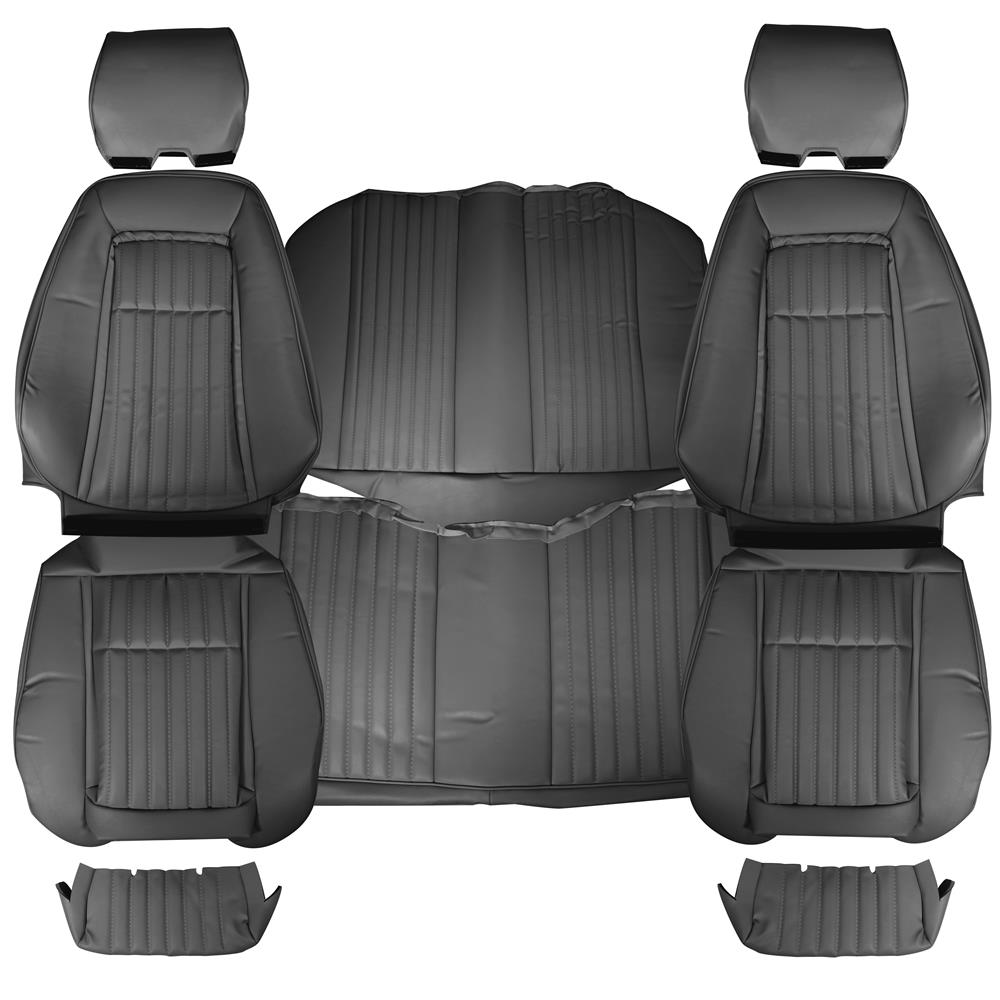 1987-89 Mustang TMI Sport Seat Vinyl Upholstery Kit  - Smoke Gray Convertible