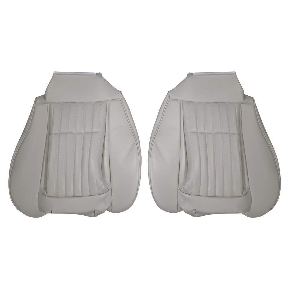 1990-91 Mustang TMI Sport Seat Leather Upholstery Kit  - Titanium Gray Convertible
