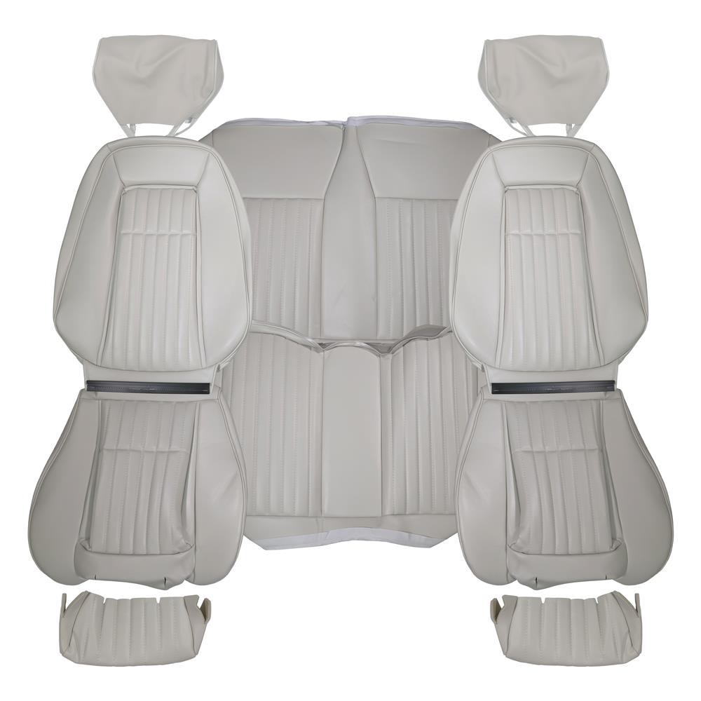 1990-91 Mustang TMI Sport Seat Leather Upholstery Kit  - Titanium Gray Convertible