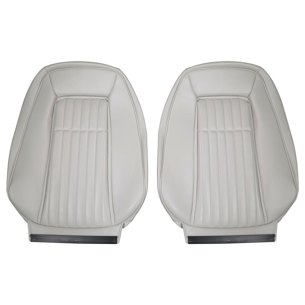 1990-91 Mustang TMI Sport Seat Leather Upholstery Kit  - Titanium Gray Convertible