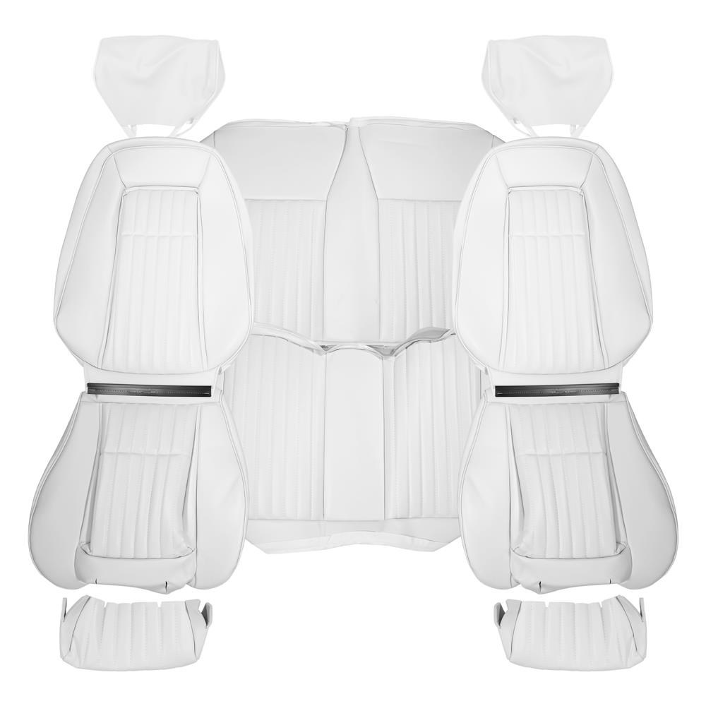 1990-91 Mustang TMI Sport Seat Vinyl Upholstery Kit  - Oxford White Convertible