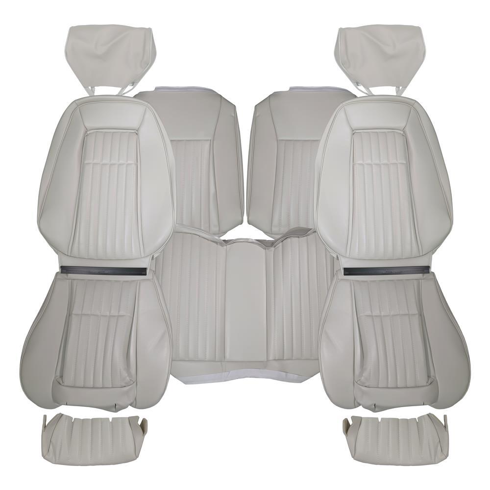 1990-91 Mustang TMI Sport Seat Vinyl Upholstery Kit  - Titanium Gray Hatchback