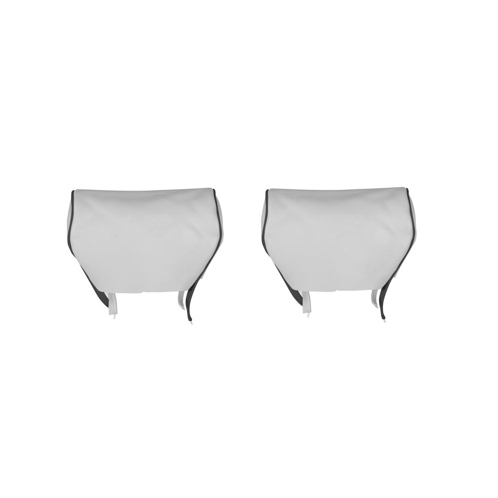 1992 Mustang TMI Sport Seat Upholstery - Leather  - Oxford White w/ Black Piping Special Edition Convertible