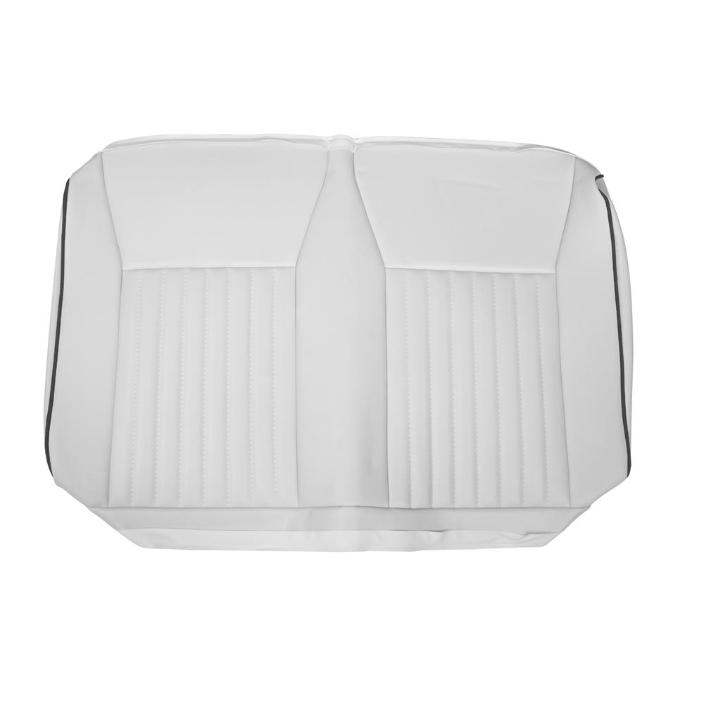 1992 Mustang TMI Sport Seat Upholstery - Vinyl  - Oxford White w/ Black Piping Special Edition Convertible
