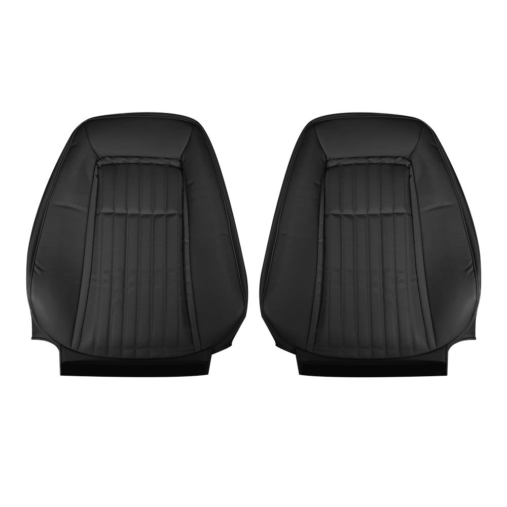 1987-89 Mustang TMI Sport Seat Vinyl Upholstery Kit  - Black Convertible