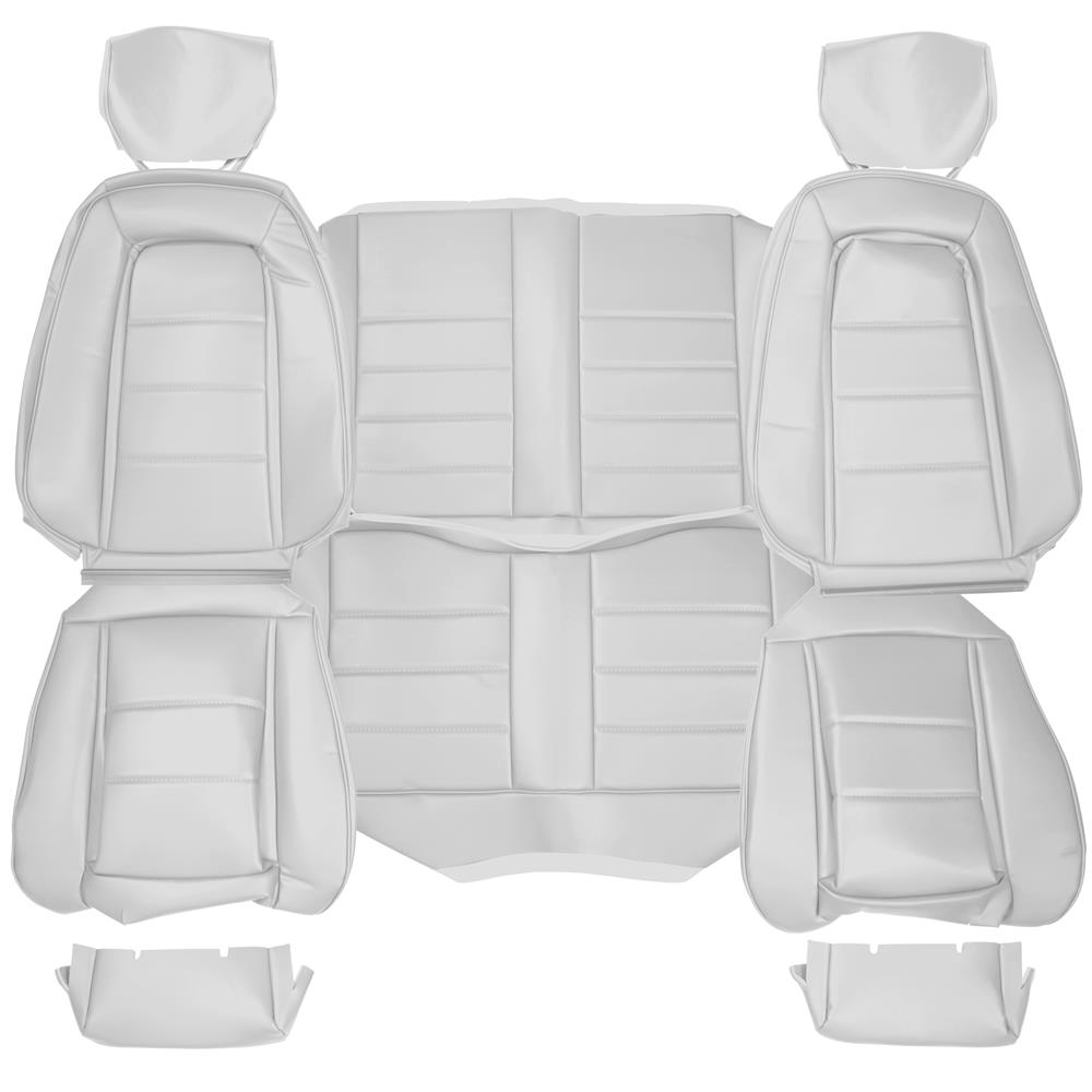 1985-86 Mustang TMI Sport Seat Vinyl Upholstery Kit  - Oxford White Convertible