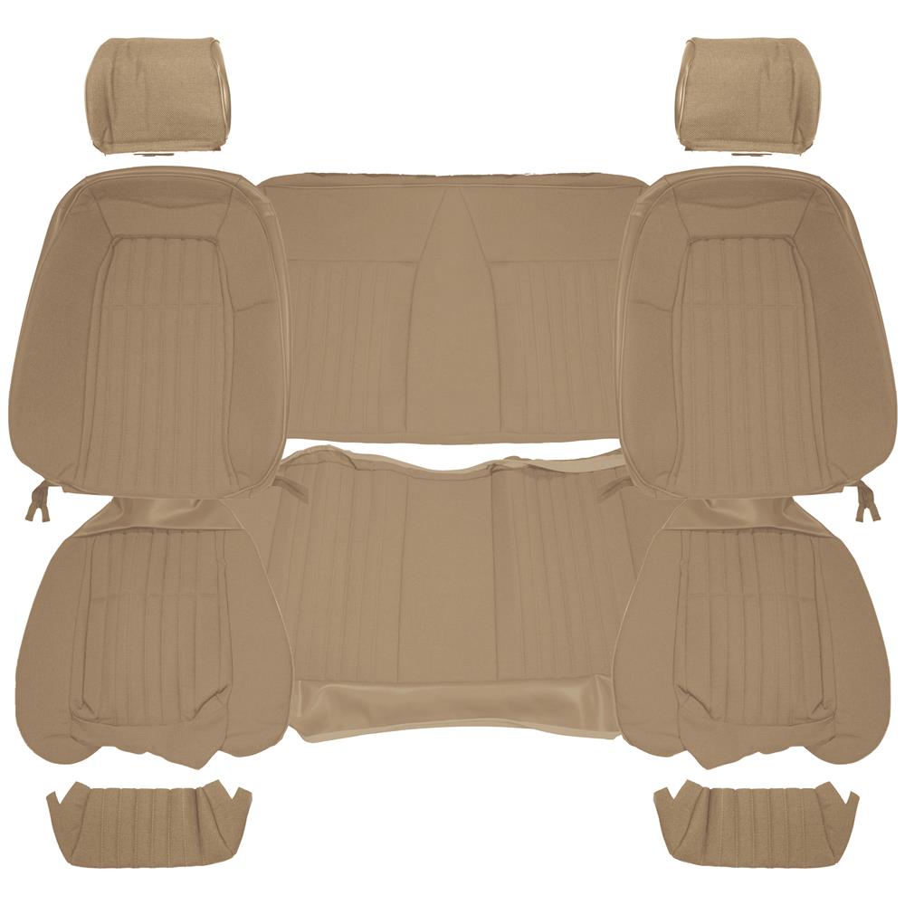 1987-89 Mustang Acme Sport Seat Cloth Upholstery Kit  - Sand Beige Convertible