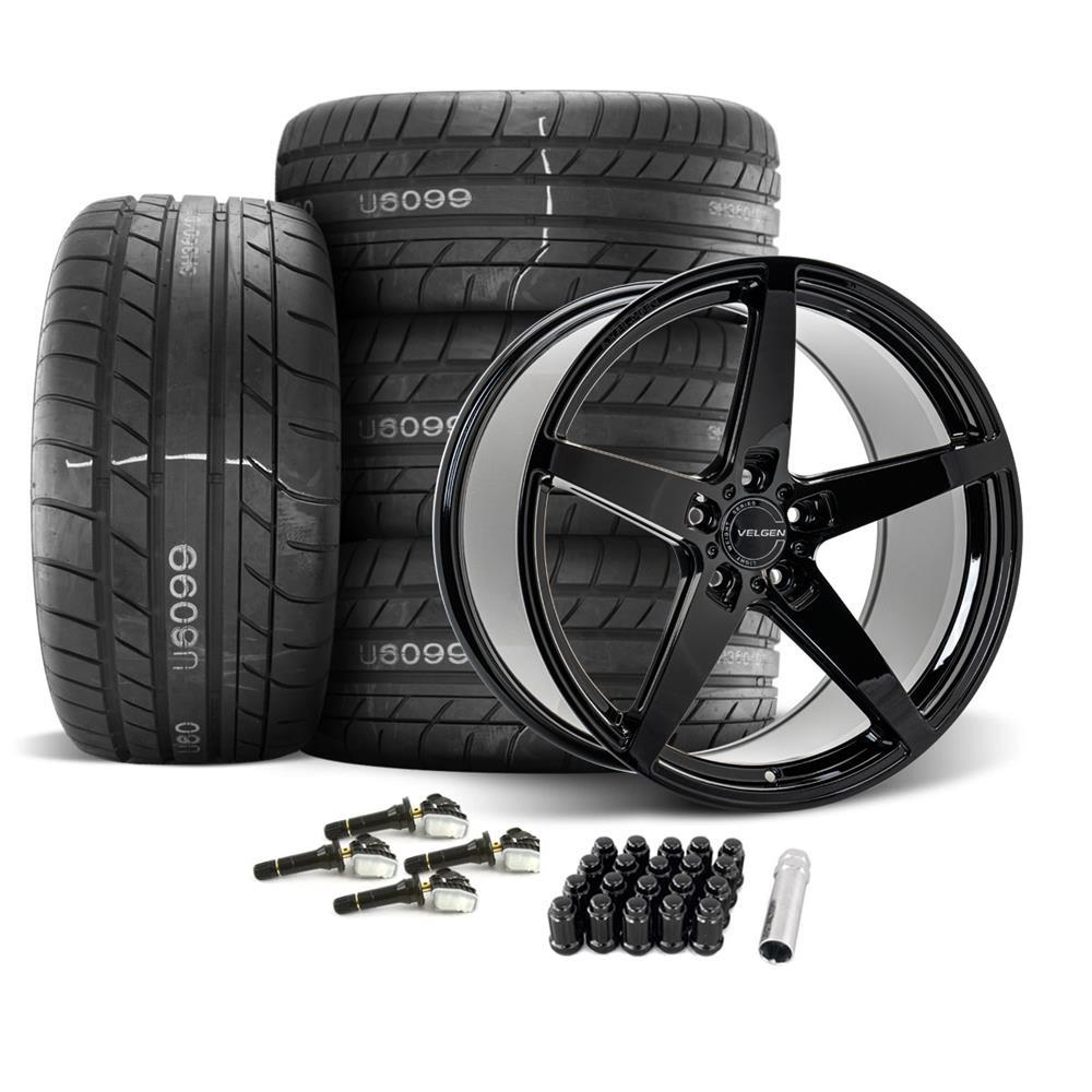 2024-26 Mustang Velgen Classic5 V2 Wheel & MT Tire Kit - 20x10/11  - Gloss Black