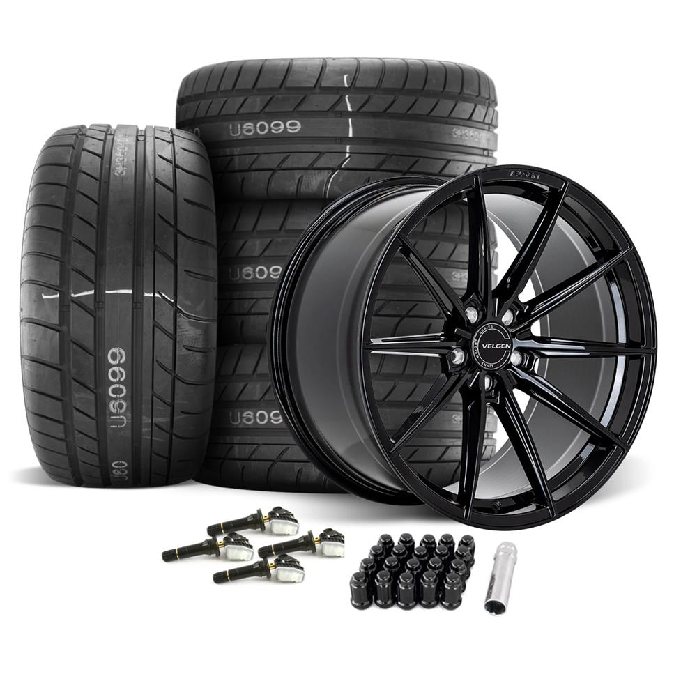 2024-26 Mustang Velgen VF10 Wheel & M/T Tire Kit - 20x10/11  - Gloss Black