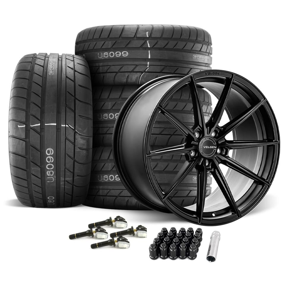 2024-26 Mustang Velgen VF10 Wheel & M/T Tire Kit - 20x10/11  - Satin Black