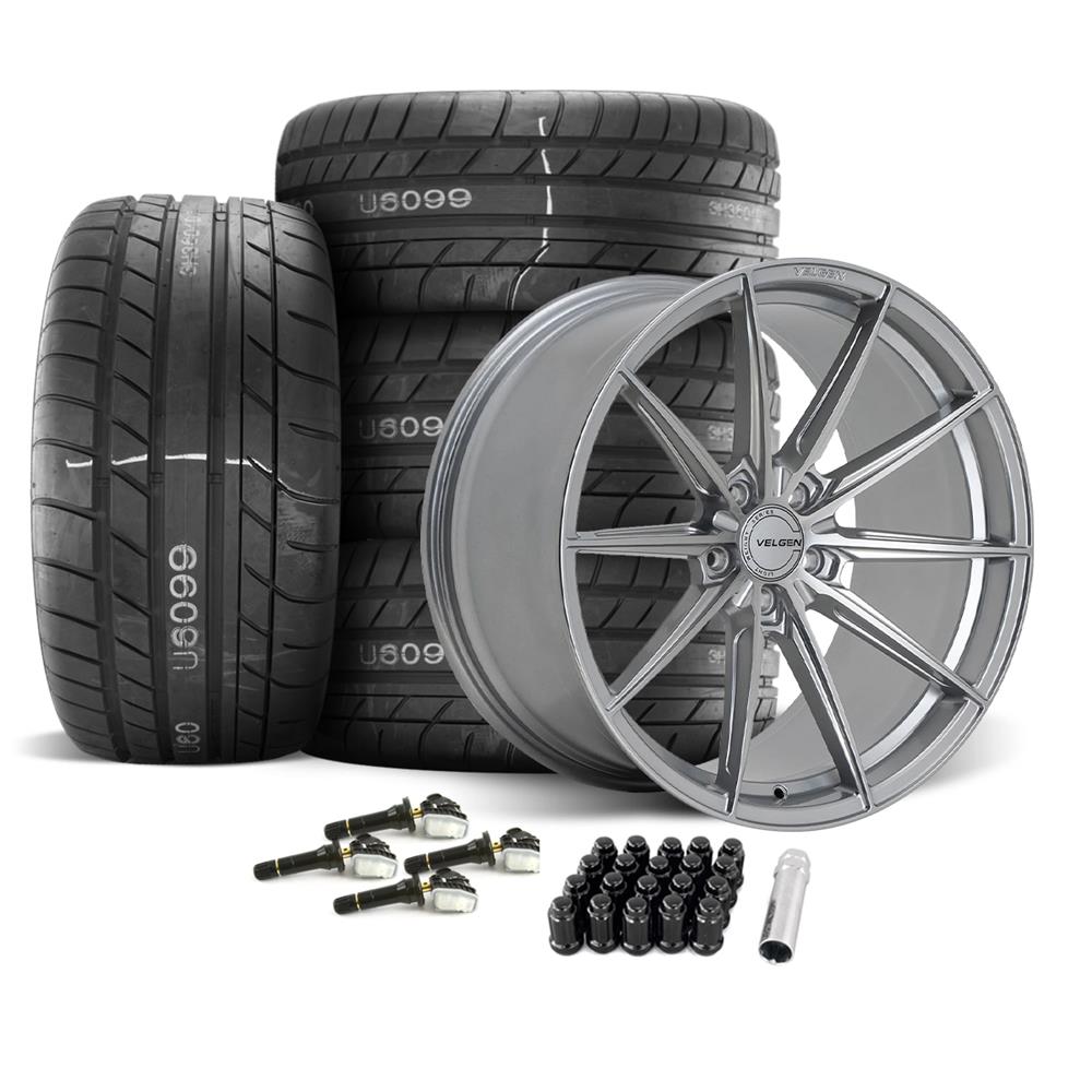 2024-26 Mustang Velgen VF10 Wheel & M/T Tire Kit - 20x10/11  - Silver