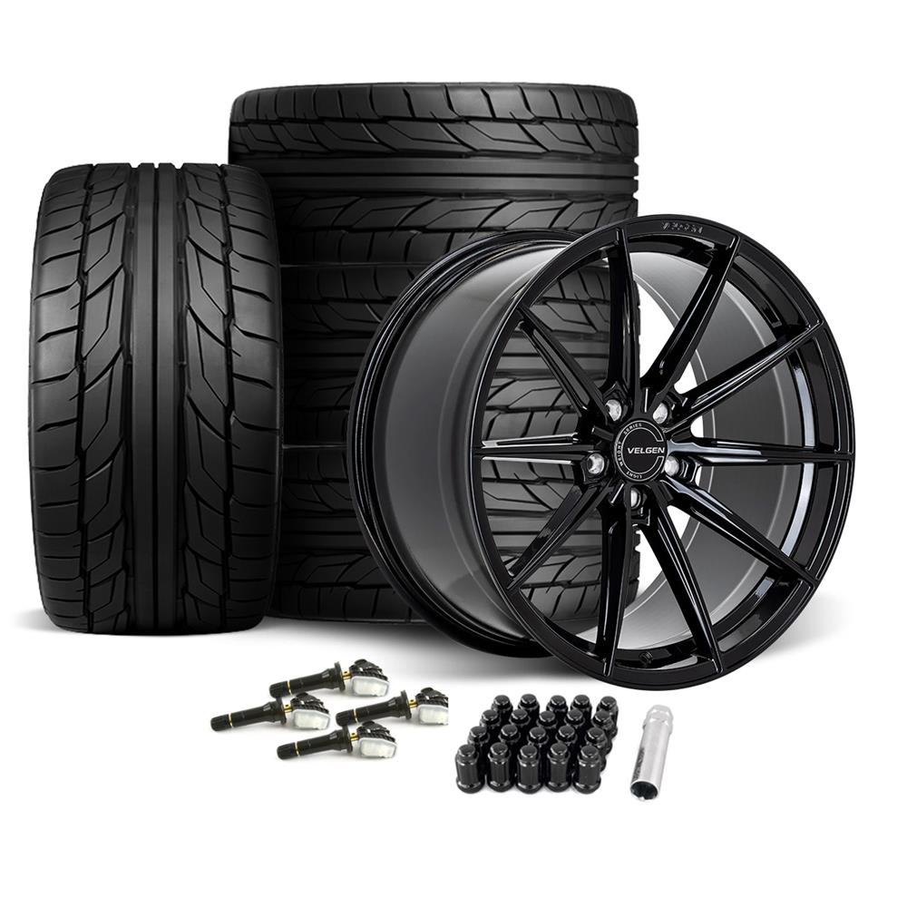 2015-23 Mustang Velgen VF10 Wheel & Nitto Tire Kit - 20x10/11  - Gloss Black