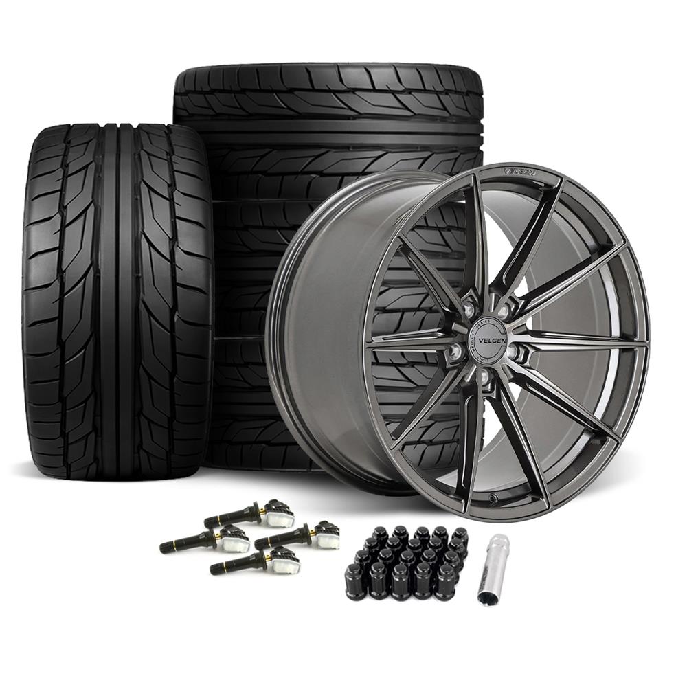 2015-23 Mustang Velgen VF10 Wheel & Nitto Tire Kit - 20x10/11  - Gunmetal